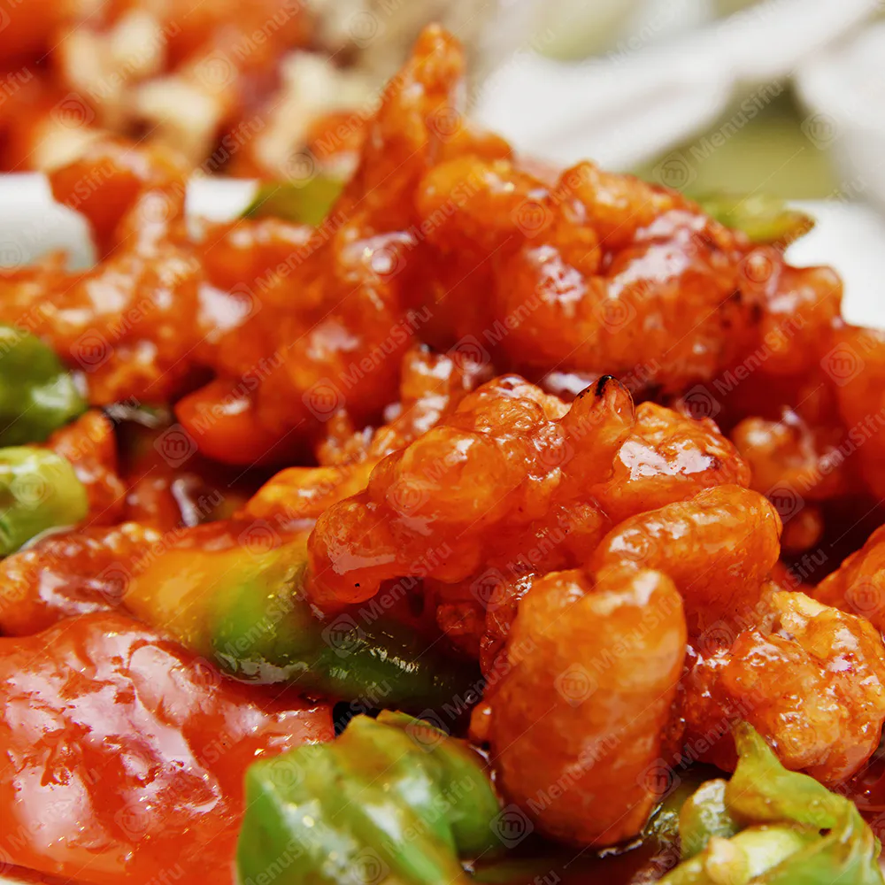Sweet sour crispy pork with green peppers at Wok Wok, a Chinese Restaurant in Milford