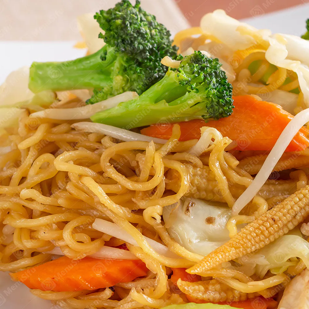 Mixed vegetable house lo mein noodles at Wok Wok, a Chinese Restaurant in Milford