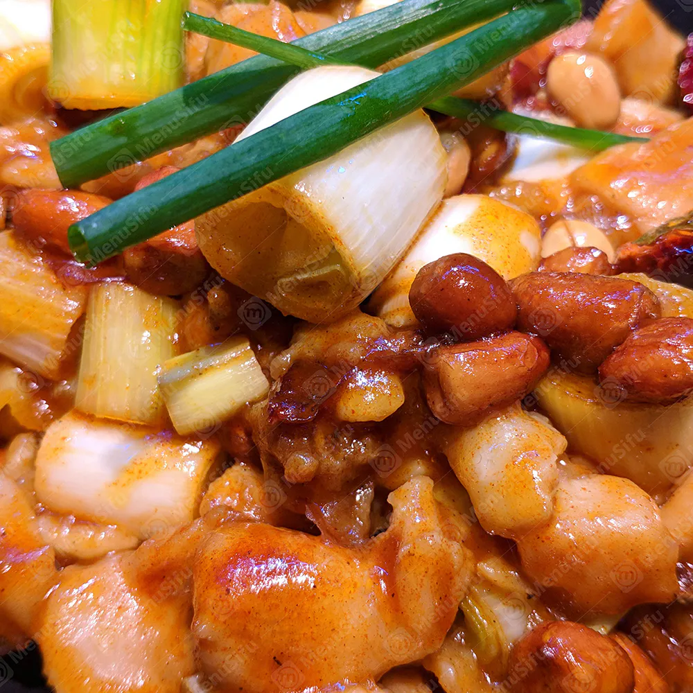 Kung pao chicken with peanuts green onions at Wok Wok, a Chinese Restaurant in Milford